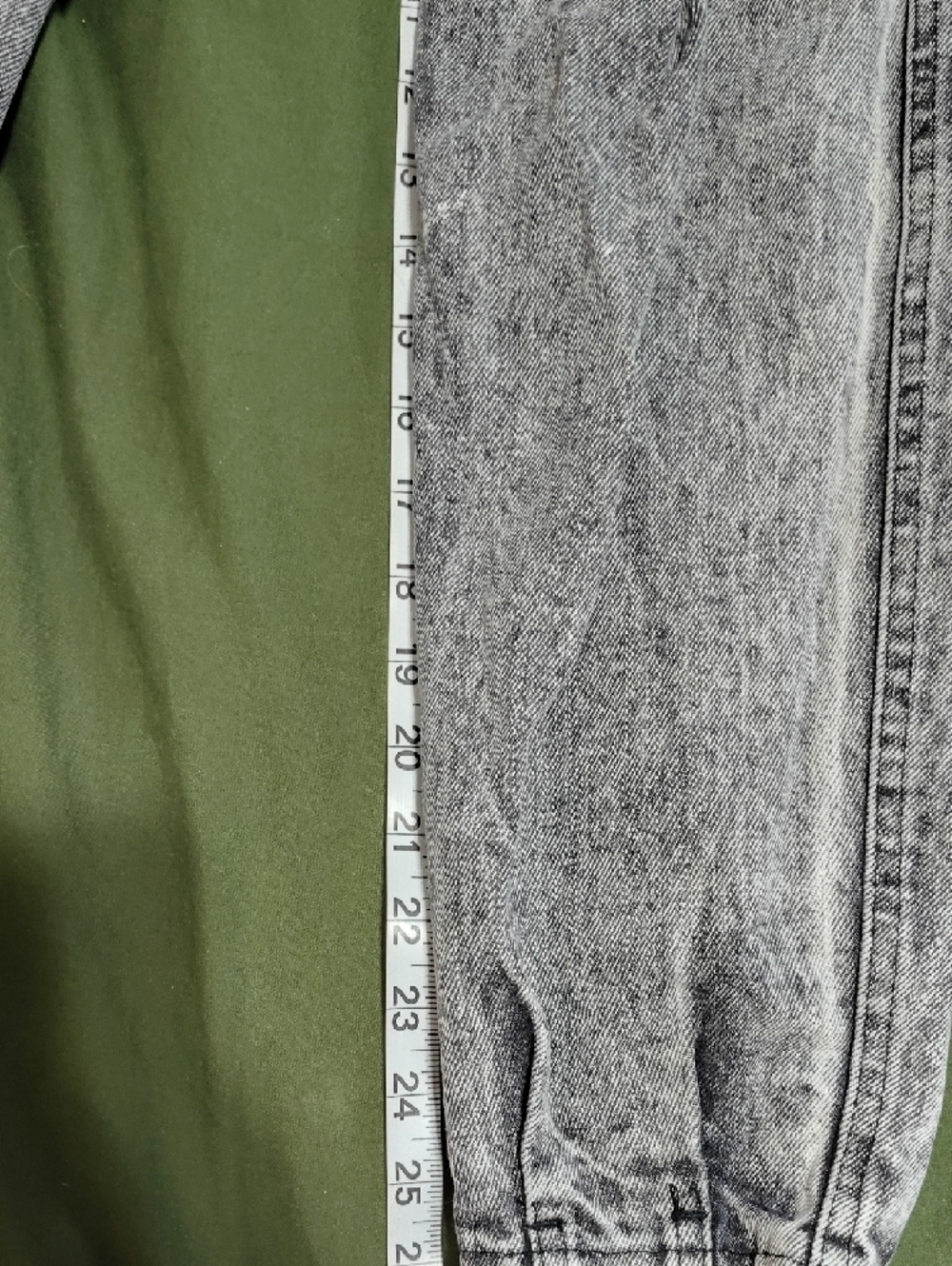 High-Waisted Vintage Acid Wash  Women’s Jeans - Gray - Picture 8 of 8
